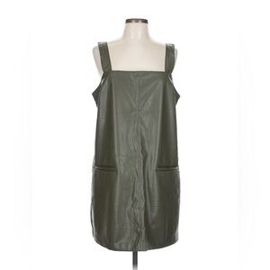 Abercrombie & Fitch Army Green Faux Leather Dress